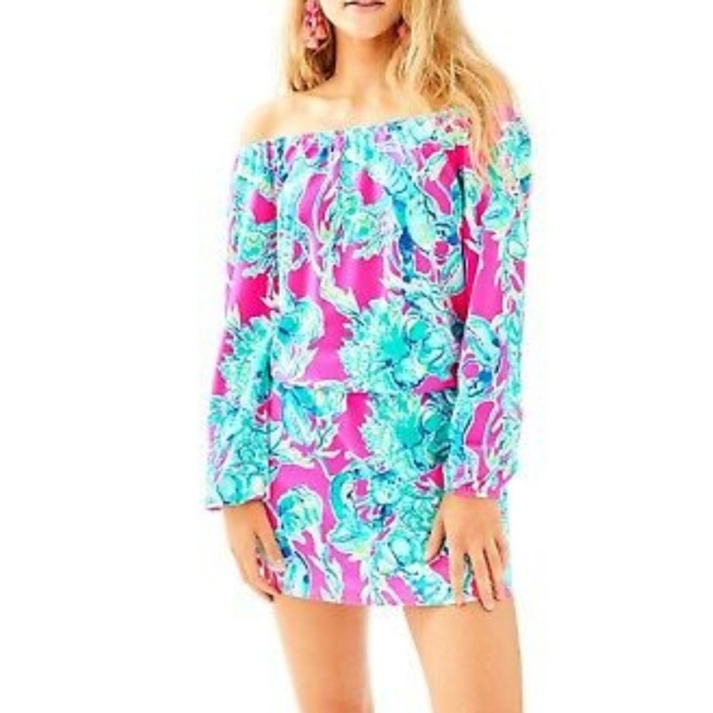 Lilly Pulitzer Raz Berry Lobster in Love Romper